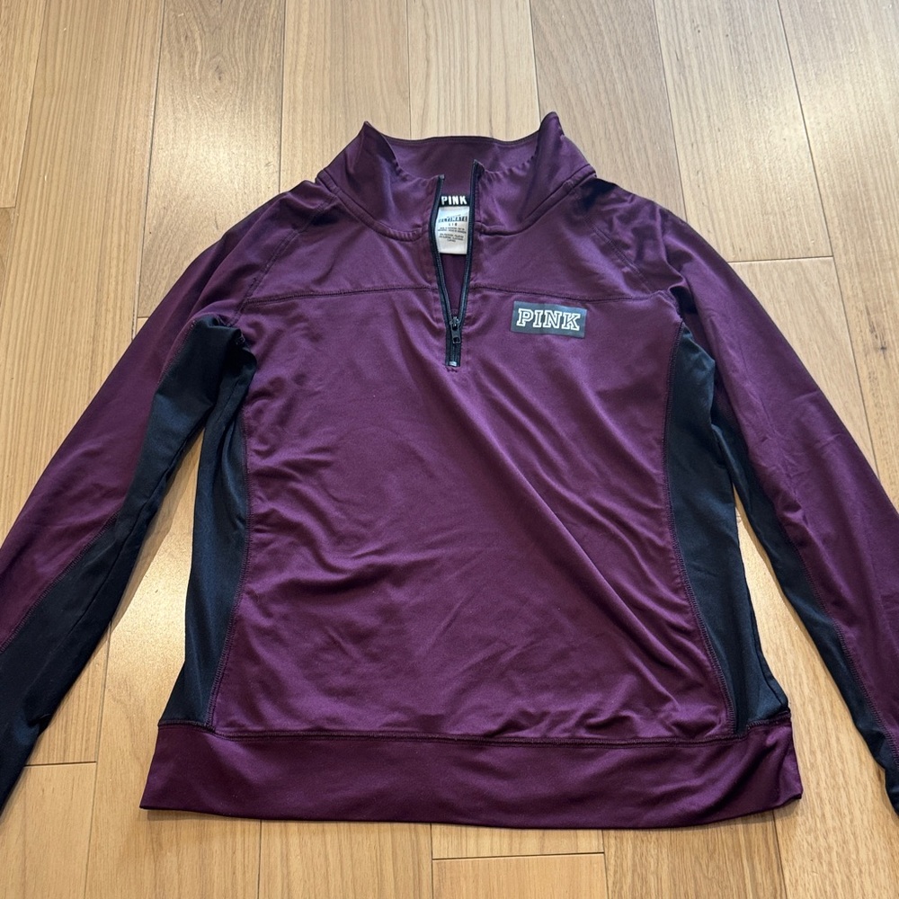 Quarter-Zip Pullover with Black Side Panels
